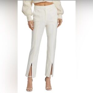 Derek Lam 10 Crosby Van Zip Cuff Cropped Pants Soft White Size 8